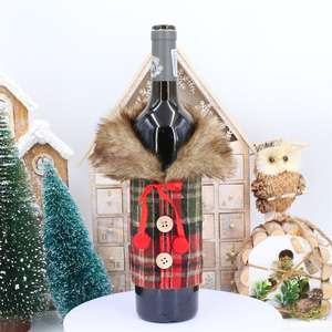 Adornos de Feliz Navidad, regalo de Navidad, cubierta de botella de vino de celosía, juguete, decoraciones para el hogar, suministros de decoración de Navidad - Product Image 3