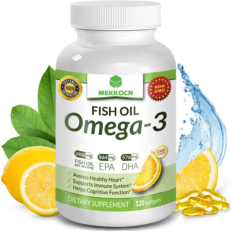 Fish Oil Softgel Capsules EPA DHA Omega 3 Fish Oil Softgels Health Brain   Heart Fish Oil Soft Capsule