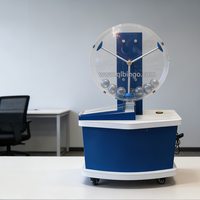 Machine de sélection de numéros de bingo de table de ping-pong bleue de bureau 100, machine de loterie de loto, accessoire de loterie pour événements
