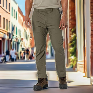 High Quality Woolen <b>Khaki</b> Pants <b>Men</b> Factory Customized Slim Fit Straight Casual Stretch Vintage Canada's Most Popular Hot - Product Image 2