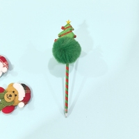 Stylo à bille en peluche de Noël, cloche d'arbre de Noël, étoile de Noël, stylo à bille de dessin animé, petit stylo cadeau de publicité de vacances