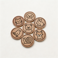 Jetons en bois ronds gravés au laser, écologiques et personnalisés, pour jeux de société éducatifs et projets DIY