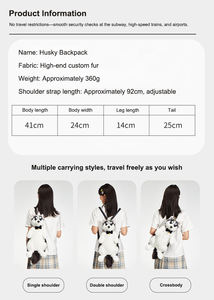 Üreticileri özelleştirilmiş simülasyon evcil canlı köpek peluş oyuncak bebekler sevimli husky dolması peluş simülasyon çanta oyuncaklar pet hediyeler özel - Product Image 6