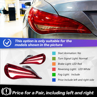 Conjunto de Luces Traseras ABS OEM Estándar 1:1 para Mercedes Benz CLA W117 C117 2014-2019, Listo para Instalar con Arnés de Cableado