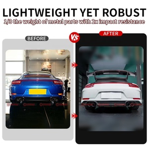 สปอยเลอร์หลังแบบแข่งสำหรับรถยนต์ Porsche 911 991 991.2 คุณภาพดี อัพเกรดสไตล์ GT3 ผลิตจากคาร์บอนไฟเบอร์แบบกึ่งแห้ง - Product Image 3