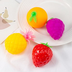 2025 Promotional Custom Shape Pu Foam Stress Reliever Dough Funny Fidget Toy Pineapple Fruit Banana Stress <b>Ball</b> - Product Image 6