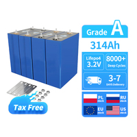 Batterie prismatique au lithium-ion de grade a 3.2V 280ah 314ah 302ah Lifepo4 cellules de batterie 12v 24v 48v 6000 cycles de stockage de l'énergie solaire