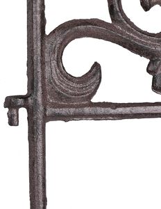Recinzione Rustica <span class=keywords><strong>in</strong></span> Ghisa <span class=keywords><strong>per</strong></span> <span class=keywords><strong>Giardino</strong></span>, Design Vintage, Bordo <span class=keywords><strong>per</strong></span> Aiuole 27x27cm Marrone - Product Image 5
