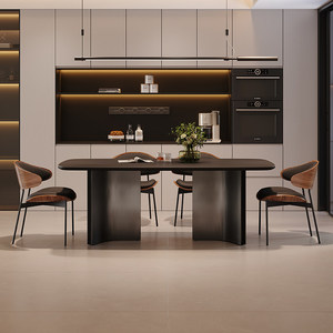 Set Moderno di Tavolo da Pranzo in Marmo <span class=keywords><strong>e</strong></span> <span class=keywords><strong>Sedie</strong></span> in Stile Lussuoso, 4-6 Posti, per Soggiorno, Ristorante, Cucina, Design in Metallo - Product Image 4