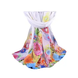 50cm kustom panjang desain kecil Fashion wanita 100 murni sutra merasa syal Foulard dicetak syal persegi panjang syal sifon