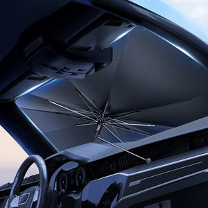 Parasol de pare-brise de voiture Portable avec anneau de traction poignée de parapluie pare-soleil de voiture pliable pour la Protection automatique extérieure d'été - Product Image 4