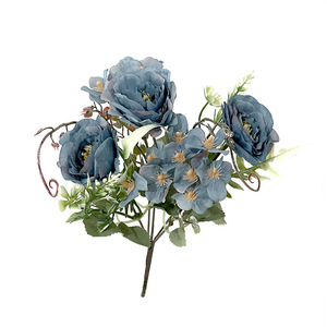 Bouquet de pivoines artificielles 30 cm, fleurs en soie, décoration intérieure, accessoires de photographie de mariage - Product Image 5