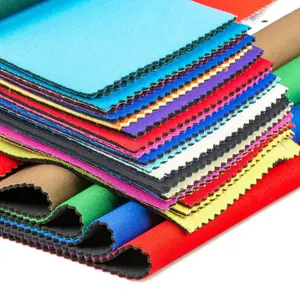 Free Sample Customize SBR Textile Waterproof Materials Stretch Scuba Knit Neoprene Polyester Fabric for Wetsuit Car Seat