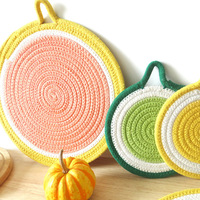 Set de table rond en paille tressée fait main, antidérapant, lavable, réutilisable, style bohème, pour la maison, les fêtes et les mariages