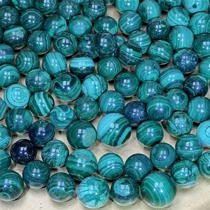 High Quality Natural Crystal Fengshui Stone Carving Handmade Malachite Small Sphere For Gifts