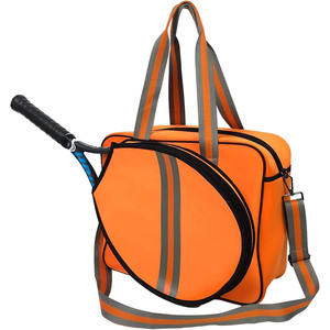 Sac de raquettes Peak personnalisable pour 7 raquettes, couleur unie orange, résistant à l'eau, sac à dos de sport d'extérieur - Product Image 2