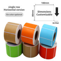 Étiquettes autocollantes unies en gros à bas prix en stock – Rouleaux d'étiquettes de couverture pour emballages alimentaires de supermarché – Étiquettes colorées