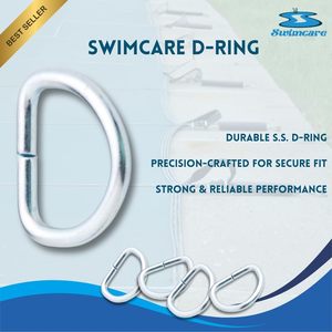 Swimcare Stainless Steel D Ring 0.2 Inch Rod 1.7 Inch End to End for <b>Pool</b> Cover Straps - Product Image 2