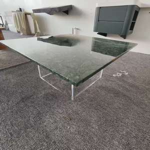 Mesa <span class=keywords><strong>de</strong></span> <span class=keywords><strong>Centro</strong></span> Moderna Minimalista <span class=keywords><strong>de</strong></span> Acrílico Transparente con Base <span class=keywords><strong>de</strong></span> Mármol Natural Flotante - Product Image 6