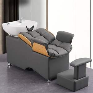 Sillón de Lavacabezas de Diseño Moderno y Alta Calidad para Salón, con Respaldo de Cuero Sintético, para Lavado de Cabello en Camas de Champú para Salones - Product Image 5
