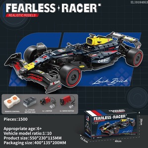 Coche de Carreras de <span class=keywords><strong>Fórmula</strong></span> <span class=keywords><strong>1</strong></span> a Escala <span class=keywords><strong>1</strong></span>:10 con Control Remoto, Bloques de Construcción, Modelo Recargable, Juguete de Ensamblaje Mecánico - Product Image 3
