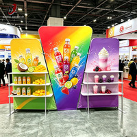Stand Banner Pop Up Portabel Lipat Berbingkai Aluminium 3*3m untuk Pameran dan Iklan di Pameran Dagang