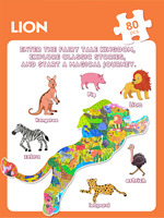 Puzzle en bois d'animaux sauvages personnalisé de qualité supérieure, 24-72 pièces, découpe au laser, bois d'érable, revêtement laqué brillant, vente en gros OEM, jouet pour enfants, cadeau