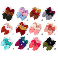 Lot de 3 Bandeaux Élastiques Mignons pour Bébé Fille, Nœuds pour Cheveux, Bandeaux en Nylon Doux pour Nouveau-né, Turbans Cadeaux