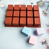 Neue 15 Cavity Cube quadratische Form Silikon form für Kuchen Dekorations werkzeuge DIY Dessert Kuchen formen für Küche Backwerk zeug