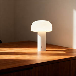 Lampe de bureau transfrontalière de style crème de luxe, à intensité variable, rechargeable par USB, avec fonction tactile en forme de champignon, pour chevet et bureau - Product Image 4