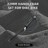 Guidon de route en aluminium PPR Pit Pro Racing 22 mm avec poignées et accélérateur rotatif pour moto tout-terrain