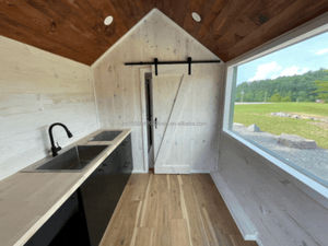 Casa moderna Techo inclinado Estructura de acero Casa Jardín Dormitorio Playa Paisaje Características Home Stay Hotel RV Campamento de vacaciones - Product Image 3