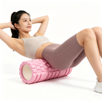 Rouleau en mousse EVA à grille creuse, texture de massage, rouleau haute densité pour la récupération musculaire, le yoga et la remise en forme