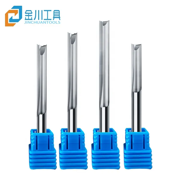 Jinchuan 6mm 8mm shank two Flutes Straight Router Bits for Wood CNC Straight Engraving Cutters End Mill Tools milling cutter