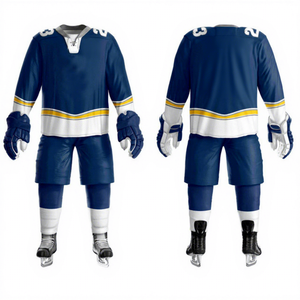 Uniforme de Hockey sobre Hielo para Hombre de Alta Calidad, Ligero, Transpirable, con Material Impreso por Transferencia de Calor, Diseñado para Máxima Movilidad - Product Image 1