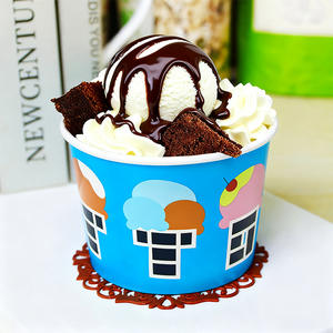 Vasos de Papel para Helado Ecológicos Personalizados de Fábrica OEM/ODM, Tazones para Helado, Vasos de Papel Kraft para Yogurt para Llevar - Product Image 4