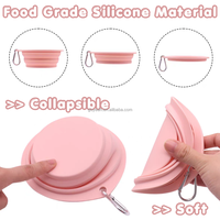 Bols pliables en silicone pour chien, bols de voyage portables pour animaux de compagnie pour la marche, la randonnée, le camping