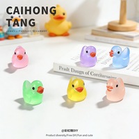 Petits animaux en vrac, figurines de canards miniatures en plastique qui brillent dans le noir, 240 pièces, mini canards en résine lumineux pour enfants