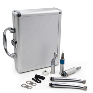Kit de pièces à main basse vitesse coloré avec logo personnalisé + 2 turbines haute vitesse avec boîte en aluminium jeu de pièces à main pour étudiant bleu rouge violet - Product Image 1