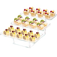 Support de gâteau en acrylique Transparent haut de gamme pour desserts pause thé présentoir personnalisé pour fleurs cosmétiques stockage transfrontalier