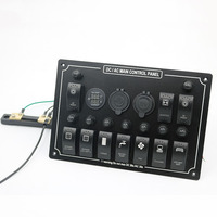 10 gangs étanche voiture automatique bateau Marine LED AC/DC interrupteur à bascule panneau de commande avec disjoncteur et Shunt