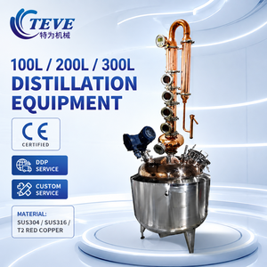 Equipo de Destilación de Whisky y Alcohol Casero: Alambique de Cobre de Grado Alimenticio de 100L-300L con Columna de Destilación - Product Image 1