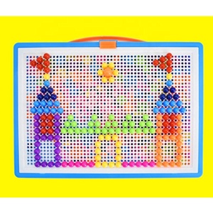 kids game Button mushroom nail puzzle toy set