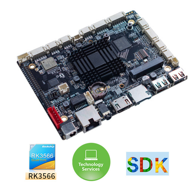 Cheap Rockchip RK3566 Board 4GB RAM 32GB EMMC Replacement for RK3288 Board Android 11 Quad Core CPU Fanless