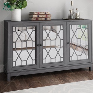 <span class=keywords><strong>Buffet</strong></span> moderne en <span class=keywords><strong>bois</strong></span> blanc de style antique avec miroir, armoire de rangement pour salle à manger, salon, cuisine, meubles de maison - Product Image 2