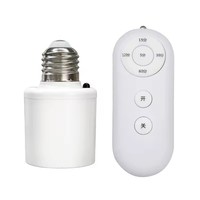 Base de lampe LED E27, télécommande sans fil intelligente, interrupteur minuterie, adaptateur de base de prise AC110-240V, marche/arrêt, domotique intelligente