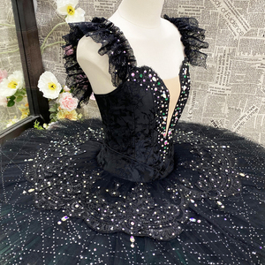 Robe de tutu de ballet professionnel pour femmes <span class=keywords><strong>Costume</strong></span> de cygne blanc pour compétition de danse pour filles vêtements de scène imprimés pour l'âge des enfants - Product Image 4