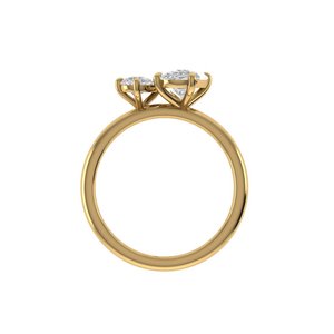 Excellent Oval & Pear Cut Lab Grown Diamond <b>Ring</b> <b>925</b> <b>Silver</b> 9kt, 14kt, 18kt Gold Diamond <b>Rings</b> for Women's Engagement <b>Ring</b> - Product Image 3