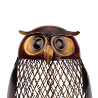 TOOARTS Boîte à monnaie en métal en forme de hibou Articles d'ameublement Artisanat