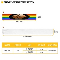 Chemin de table personnalisé à motif QPOC, imprimé sur le thème de l'arc-en-ciel gay, adapté aux occasions de dîner, aux banquets à domicile et aux rassemblements thématiques
